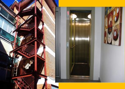 DESPUÉS-nueva escalera e instalación de ascensor